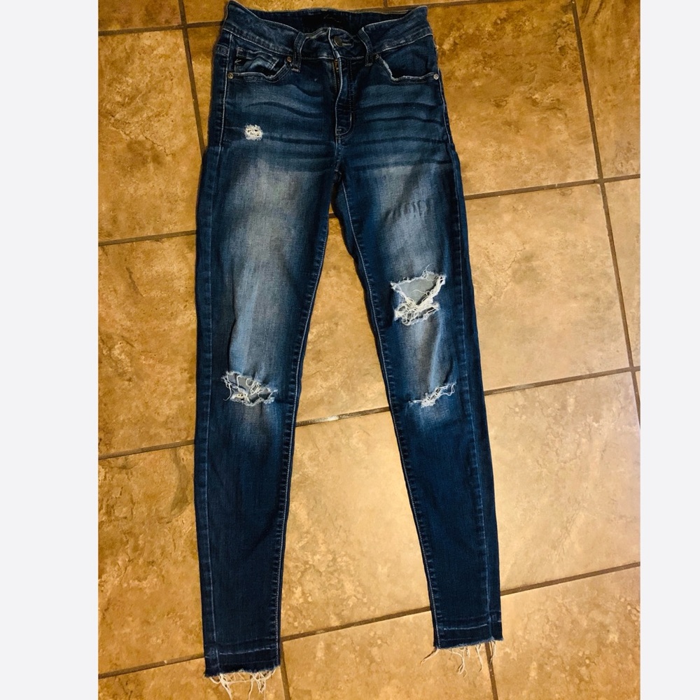 Distressed jeans